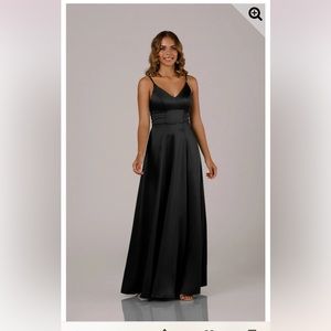 Sorella Vita Charmeuse Bridesmaid Dress with V-neckline